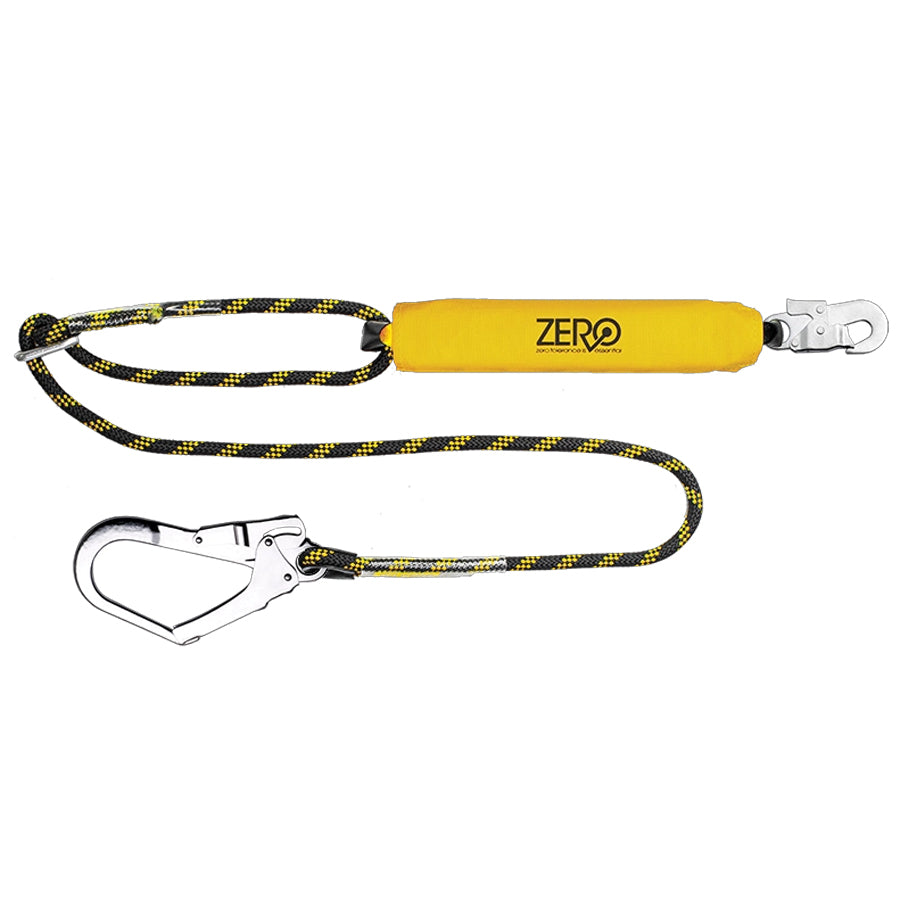 Zero Lassopro Single Adjustable Rope Lanyard with Snaphook & Scaffold Hook