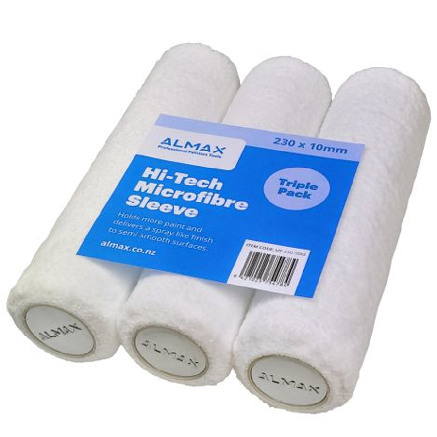 Almax Hitech Microfibre Roller Sleeves - 3 Pack