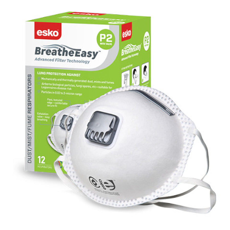 Esko Breathe Easy P2 Valved Dust Masks