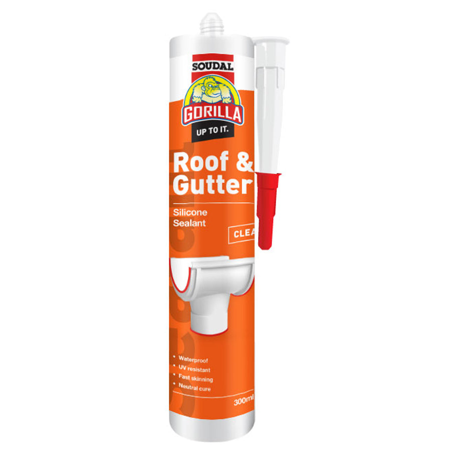 Gorilla Roof & Gutter Silicone Sealant 300ml Clear